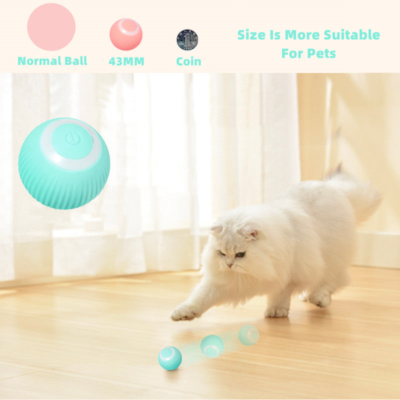 Pelota eléctrica para gatos con ruedas automáticas