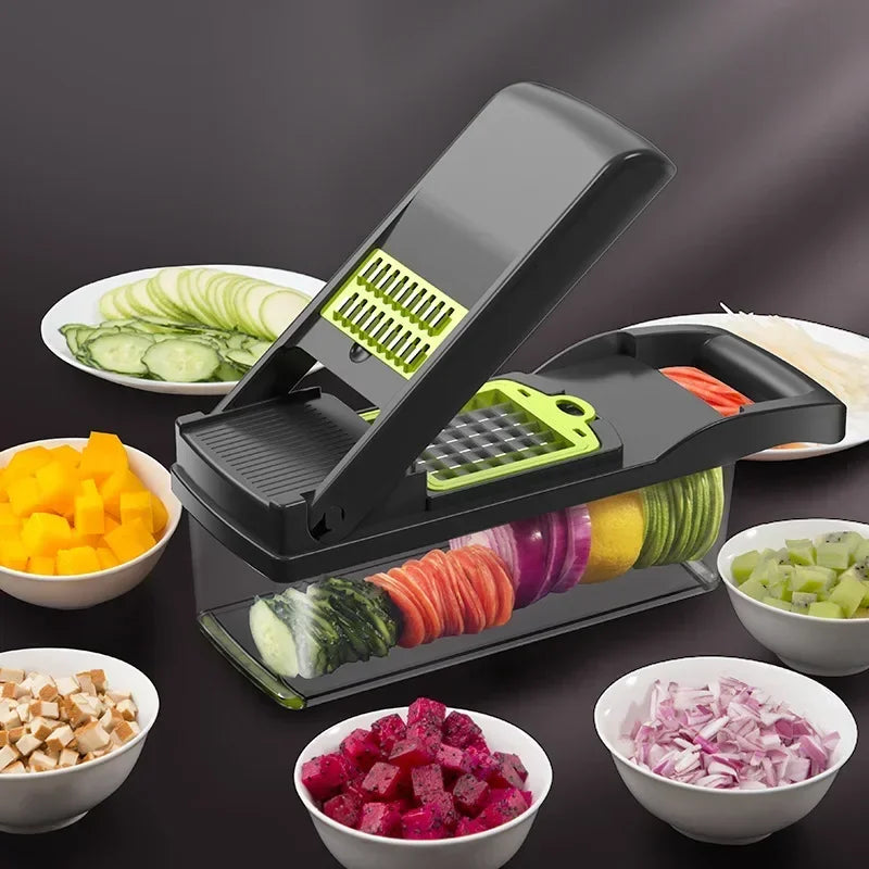 16 in 1 Multifunctional Vegetable Chopper Handle