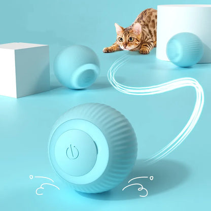 Pelota eléctrica para gatos con ruedas automáticas