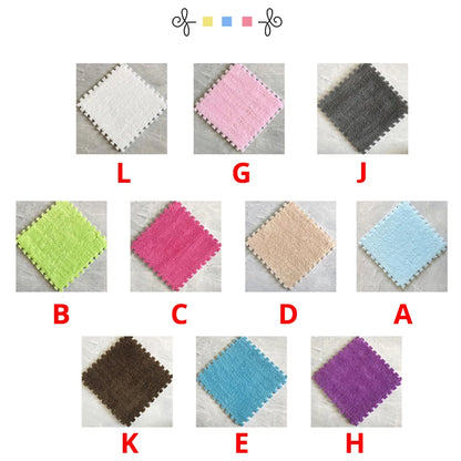 Soft Plush Baby Play Mat for Winter Crawling 30x30cm